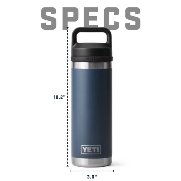 YETI RAMBLER 18 oz WATER BOTTLE  WITH CHUG CAP + BONUS WATER BOTTLE - Picture 4 of 4